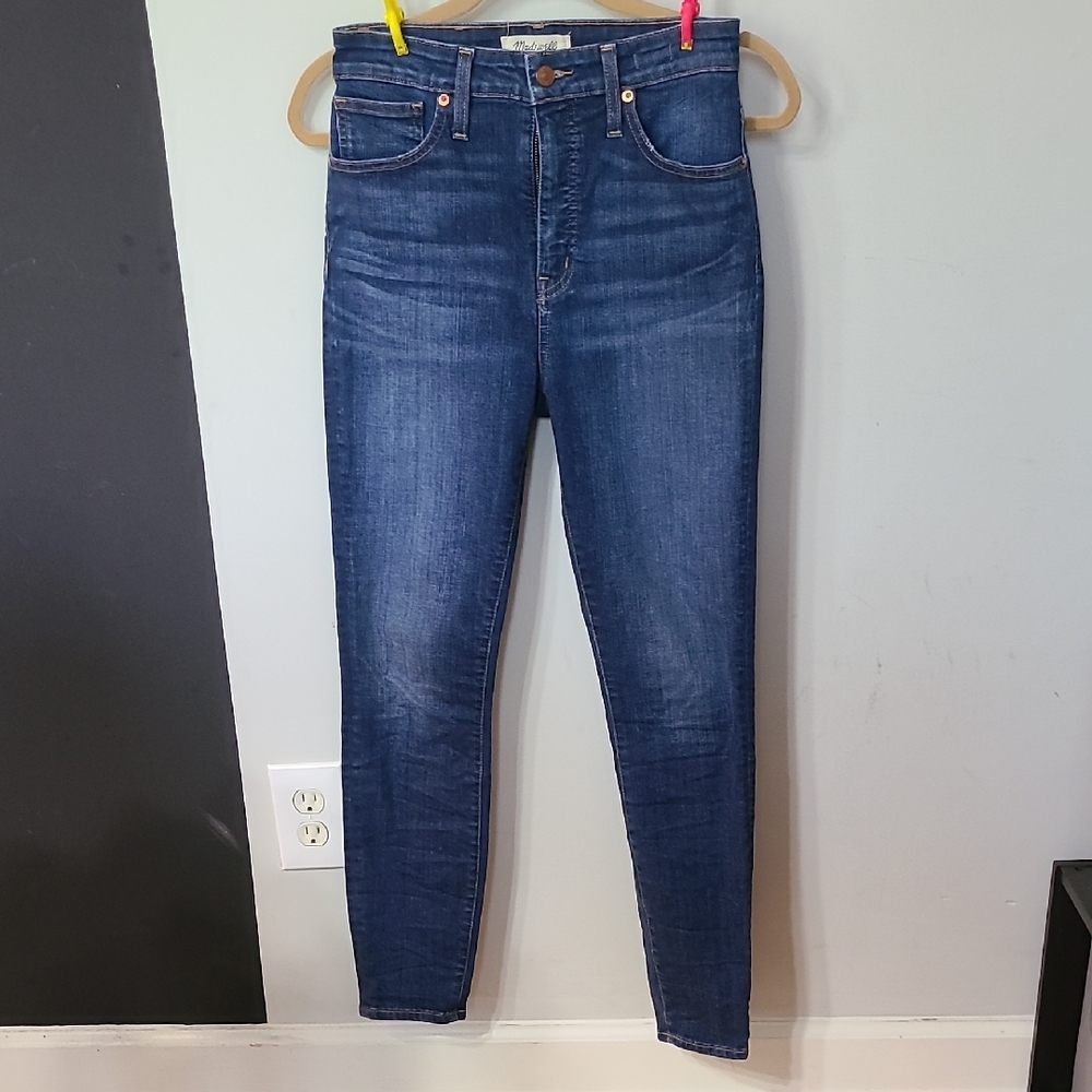 Madewell Curvy High Rise Skinny Blue Denim Women's Jeans Size 28